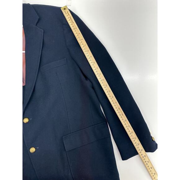 Anderson Little Mens Suit Cat Size Unknown Blue Wool Two Button Up - Picture 15 of 16